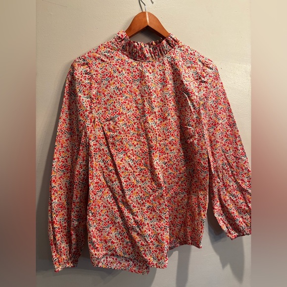 J. Crew Floral Print Women's Top high neck all
Over print long sleeve feminine - Picture 14 of 14
